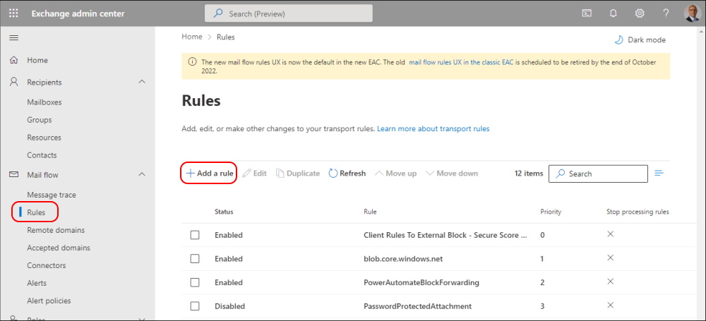  Exchange Online Transport Rules With New UI Icewolf Blog