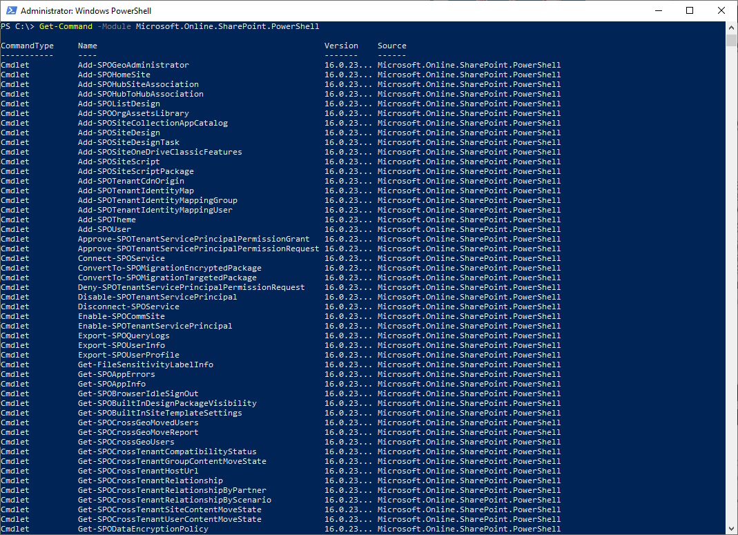 PowerShell Module Microsoft Online SharePoint PowerShell 16 0 23612 12000 Released Icewolf Blog